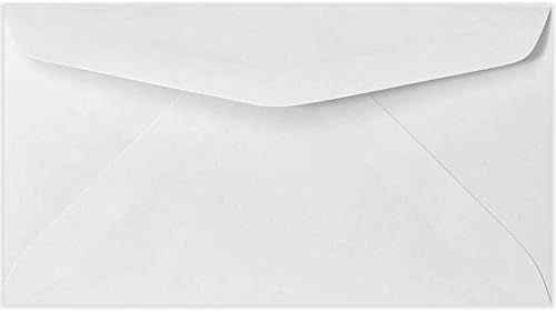 LUXPaper #7 Commercial Flap Business Envelopes | 3 3/4" x 6 3/4" | Bright White | 24lb. Text | 50 Qty by Envelopes.com