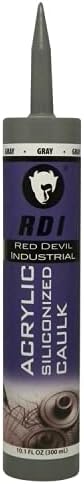 Red Devil 08465I RD Pro Construction Grade Siliconized Acrylic Sealant, 10.1 oz., Gray
