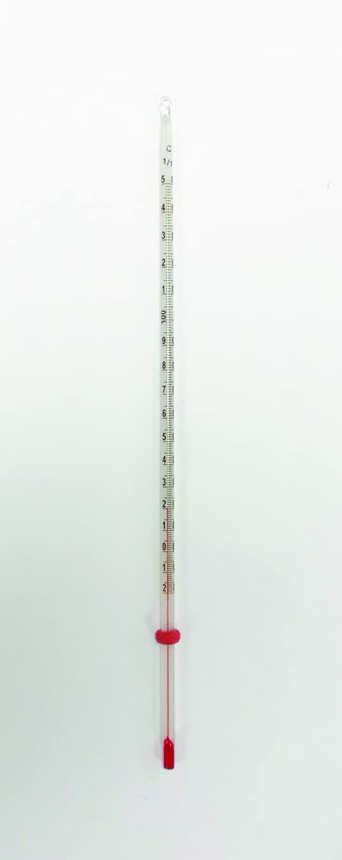 United Scientific Supplies THTC02, Red Spirit-Filled Thermometer, 12" Length, Total Immersion, -10 to 150C
