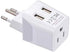 Ceptics Switzerland Travel Plug Set - with 2 USB + USA Socket Input - Type J and Type C- Ultra Compact - Safe Grounded Perfect for Cell Phones, Laptops, Camera Chargers