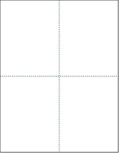 NextDayLabels 8-1/2 x 11 Blank Perforated Paper | 24# Paper, 500 Sheets/Ream, Item #1689