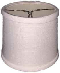 Upgradelights 5 Inch Tapered Drum Clip On Chandelier Lampshade 4x5x5 (White Linen)