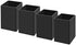 NIUBEE Black Acrylic Pen Holder 4 Pack, Desktop Pencil Cup Organizer for Office Desk Accessories