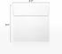 LUXPaper Square Invitation Envelopes, Peel & Press, 5 3/4" x 5 3/4", White Linen, 80lb, 50 Qty