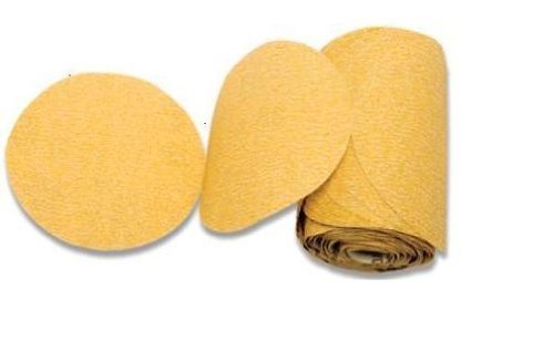 LR6C320 PSA Sanding Discs C Weight Gold Stearated Aluminum Oxide, 6", 320 Grit (100/roll)