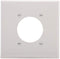 Cooper Wiring Devices PJ703W Wlplt 2G Sgl Rec W/2.15"Hole Poly Mid WH