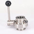 DIYNoLab 1-1/4" 32mm SS304 1.5" Stainless Steel Sanitary Tri Clamp Butterfly Valve Brew Beer Dairy Product