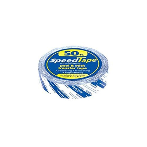 FastCap Peel and Stick SpeedTape Double Sided Adhesive Tape - 1" x 50', 2-Pack for Edge Banding, Wood Working Tools