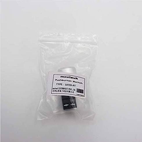 mxuteuk Green LED Light Voltage 110V-220V 22mm 1NO Waterproof IP65 SPST Momentary Push Button Switch