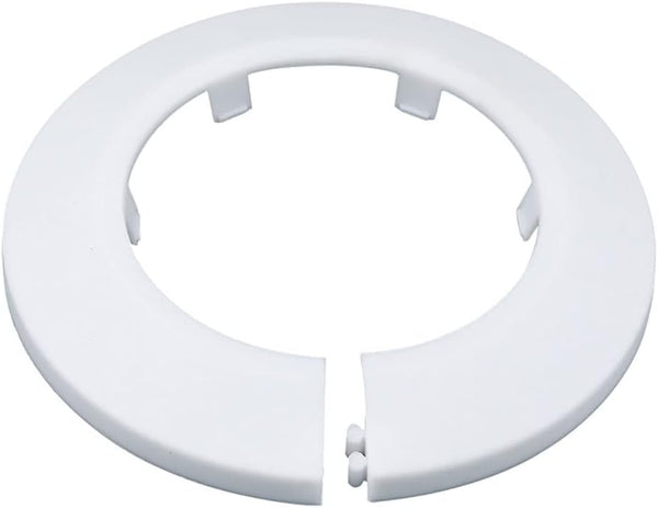1.97" Outer Diameter Flange Water Pipe Cover, White PP Plastic Escutcheon Collar for Wall Pipe Decoration
