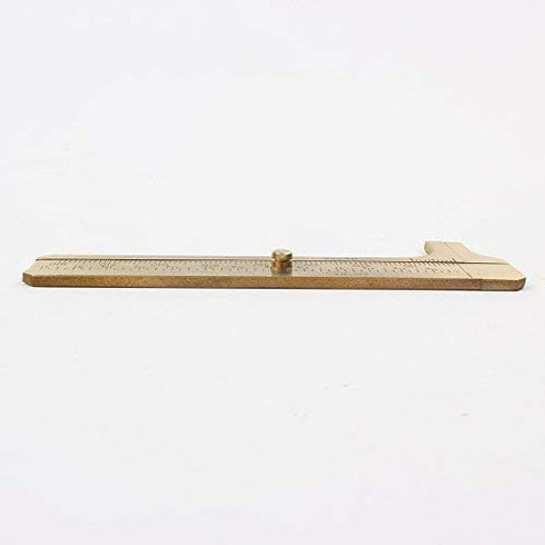 Mini Brass Sliding Caliper - 80mm Double Scale for Measuring Gemstones and Jewelry Components Bead