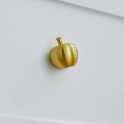 Generic Personalized creative solid brass apple knob drawer shoe cabinet cupboard wine Bedside