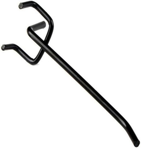 50pc Pegboard Hooks, L Style Long Shelving Hooks, Rustproof Peg Board Tool Utility Hooks Fit 1/4" or 1/8" (6Inch, Black)