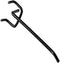 50pc Pegboard Hooks, L Style Long Shelving Hooks, Rustproof Peg Board Tool Utility Hooks Fit 1/4" or 1/8" (6Inch, Black)
