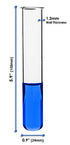 EISCO 24PK Test Tubes, 50ml Borosilicate 3.3 Glass, 1.2mm Thick Walls, Beaded Rim, Superior Heat & Chemical Durability,