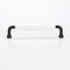 SHOUCAN Vintage Arched cabinets pulls Hardware Handle White Ceramics for Kitchen Bathroom Desk