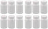 12 PCS 150 ML Plastic White Bottles, Empty Container with Screw Cap, Refillable Storage Holder for Different Items