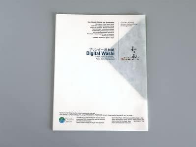 Japanese Traditional Ogawa Washi Paper for Digital Printing, Letter Size (8.5 x 11 in), Plain Translucent, 30 Sheets