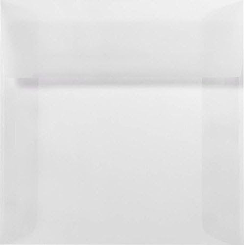LUXPaper Square Invitation Envelopes | Peel & Press | 6" x 6" | Clear Translucent | 30lb. Text | 50 Qty