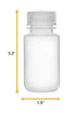 EISCO 60ml Reagent Bottle - Wide Mouth with Screw Cap - Polypropylene - Translucent