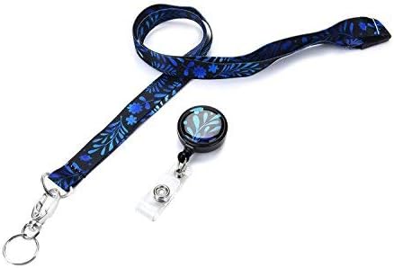 Unique Fashion Neck Lanyard, Retractable Badge Holder with Safety Clasp for ID Badge for Men and Women