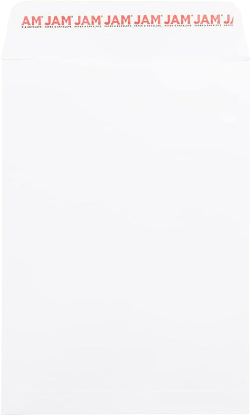 JAM PAPER 7 x 10 Open End Catalog Commercial Envelopes with Peel and Seal Closure - White (25/Pack)