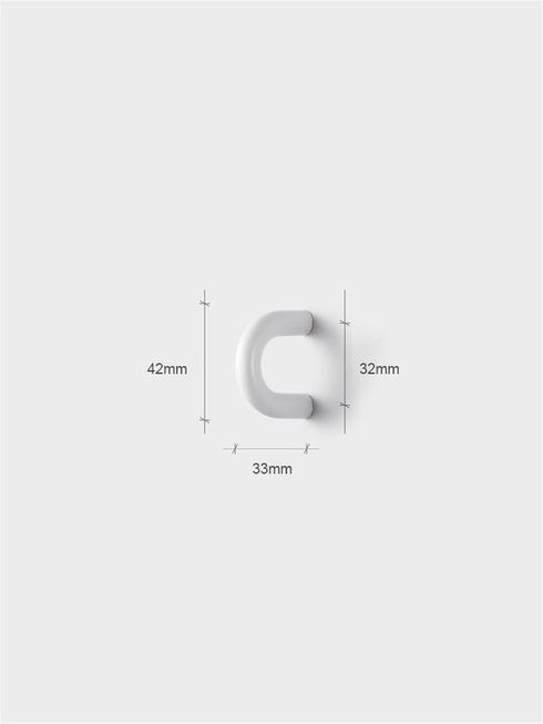 SMOKT 1Pcs Z-4207-White-32mm) White Furniture Handles Wardrobe Room Cupboard Cloakroom Bedside Cabinet Handle Bedroom