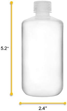 EISCO 12PK Reagent Bottles - 250ml Narrow Mouth with Screw Cap, Polypropylene, Translucent Labs