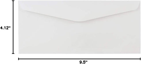 JAM PAPER #10 Business Commercial Window Envelopes - 50/Pack - 4 1/8 x 9 1/2 - White