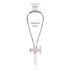 StonyLab Borosilicate Glass 250ml Heavy Wall Conical Separatory Funnel, 24/29 Joints, PTFE Stopcock