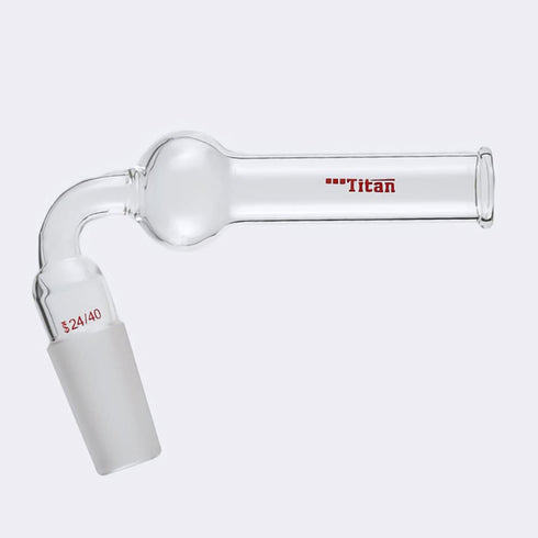 Glass Drying Tube Adapter, 75 Degree Bent Lab Drying Tubes with 24/40 Standard Taper Joint