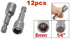 YXQ Hex Magnetic Power Socket Adapter Drill Bit Nut Driver Set, 8mm 12-Piece for Power Tools