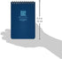 Rite In The Rain Weatherproof Top Spiral Notebook - 4" x 6", Blue Cover, Universal Pattern, 3 Pack