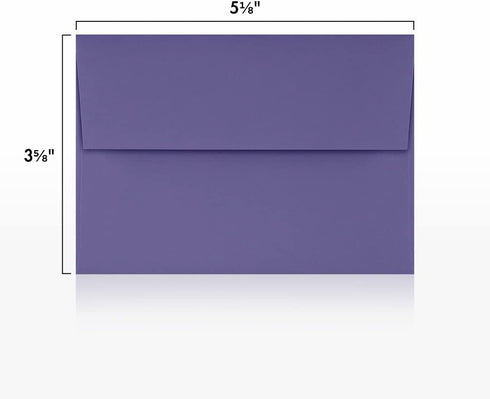 LUXPaper 4Bar A1 Invitation Envelopes | 3 5/8" x 5 1/8" | Peel & Press | 80lb. Text | Wisteria Purple | 50 Qty