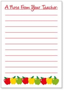 SHAPES ETC. Teacher Note "Notes & Quotes" Notepad
