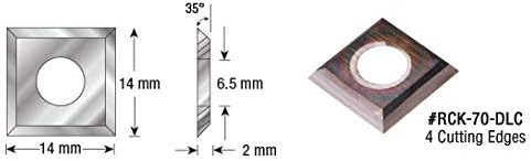 Amana Tool RCK-70-DLC | Solid Carbide 4 Cutting Edges Diamond-Like Carbon (DLC) Coated Insert