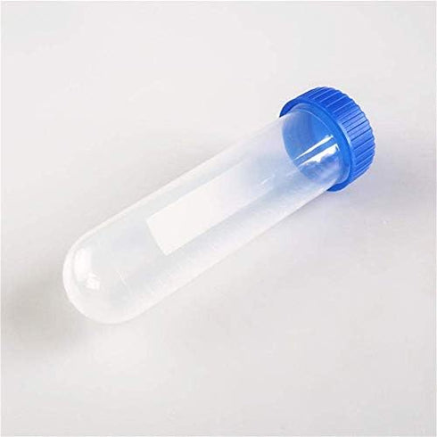 Hilitand 45ml Test Tubes, Scientific Plastic Volume Transparent Sample Bottles with Lids Portable Travel Bottle Needle Storage Bottles(Clear)