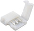 10 Pcs 3-Pin RGB LED Light Strip Connectors, 10mm Wide Gapless Solderless Adapter for SMD 5050 Multicolor