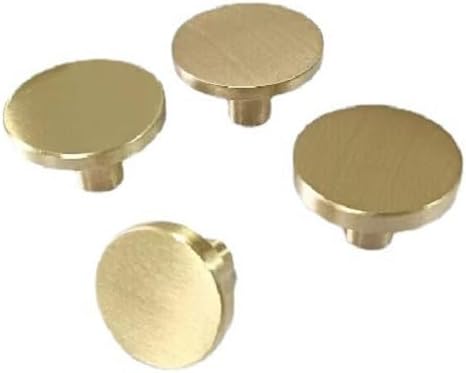 SANCHAKOU 4 Pack 44 20Mm Dresser Pulls Bedside Table Shoe Cabinet Copper Round Single Hole Drawer Handle *