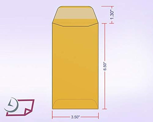 NextDayLabels - Box of 500# 7 Coin Brown Kraft Envelopes for Small Parts, Seeds, Cash, Gummed Flap
