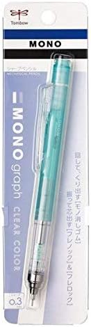 Tombow Monograph Mechanical Pencil, Clear Mint Color 0.3mm (DPA-139D) for Precise Drawing