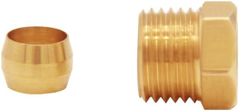 Solid Brass 3-Port Air Compressor Check Valve, M10*1 x G3/8" x G1/2" Male Female Threaded Connector
