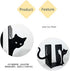 MsFun Books Ends Decorative, Cat Bookends Cute for Bookshelf,Unique Heavy Books Holder, Black Office Decor Cat Desk