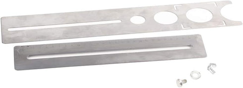 Haofy Ceramic Tile Hole Locator - Adjustable Stainless Steel Ruler for Universal Drill Punch Measuring