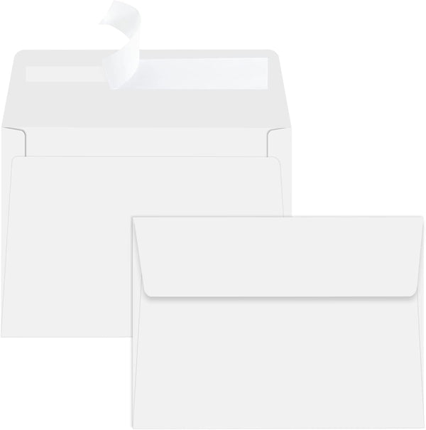 YINUOYOUJIA 50 Packs A7 Envelopes, 5x7 Self Seal Cards, Square Flap for Wedding, Baby Shower, Mailing