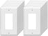 Decorator Wall Plates 1-Gang Electrical Cover Plate, Unbreakable Thermoplastic Faceplate for Light Switch, White (20