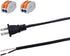 Replacement Power Cord Pigtail 18AWG 2 Prong 6FT Flat Shape 2 Wire Supply Cord with 110V Polarized Plug