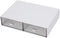 Desk Drawer Organizer, Stackable Plastic Storage for Office Supplies, 2 Compartments (White)