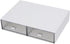 Desk Drawer Organizer, Stackable Plastic Storage for Office Supplies, 2 Compartments (White)