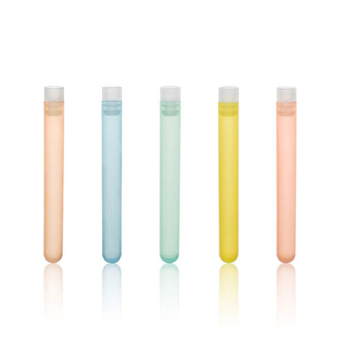 ULAB Scientific White Tube Rack Set, 1pc White Tube Rack and 60pcs Plastic Macaroon Party Tubes